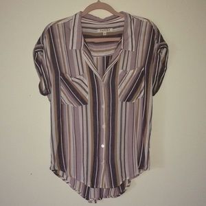 Lightweight Casual Short Sleeve Button Down